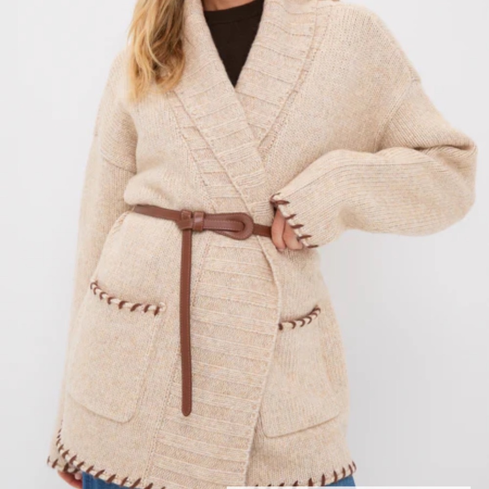 Tuckernuck Cream Cardigan without belt